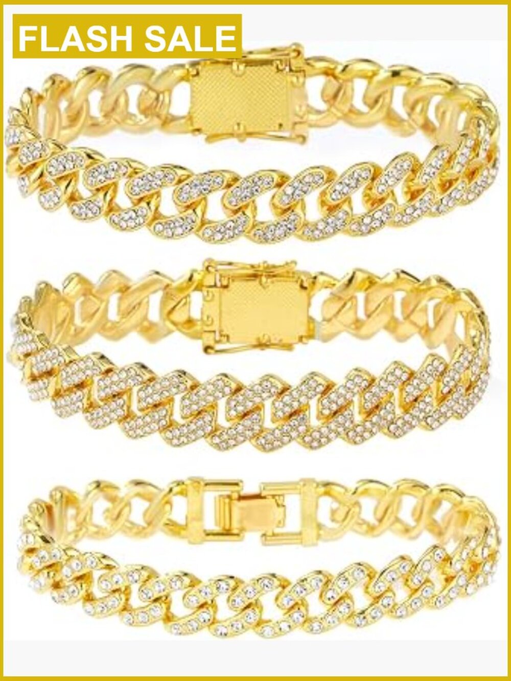 14K Gold Plated Cuban Link Anklet Set for Women Plus Size Waterproof Anklets